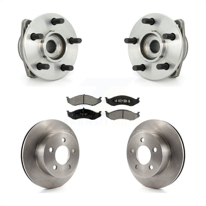 Hub Bearing Assembly Disc Brake Rotor & Pad Front Kit For Jeep Grand Wagoneer TJ