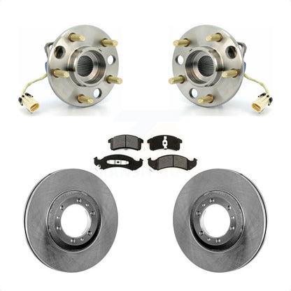 Hub Bearing Brake Rotor & Pad Front Kit For Buick LeSabre Oldsmobile Cadillac 88