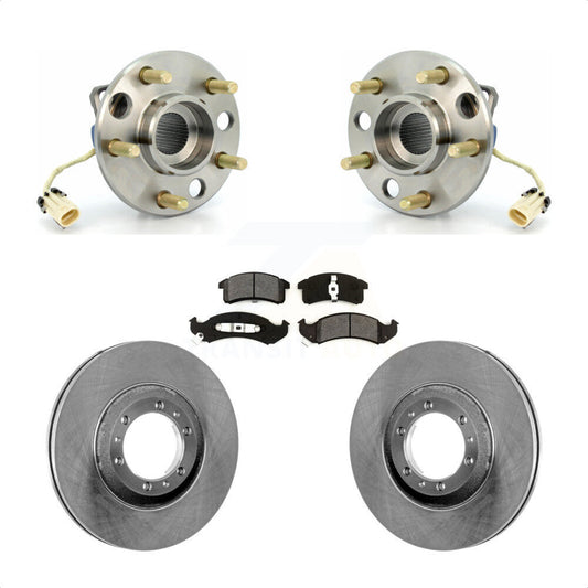 Hub Bearing Brake Rotor & Pad Front Kit For Buick LeSabre Oldsmobile Cadillac 88