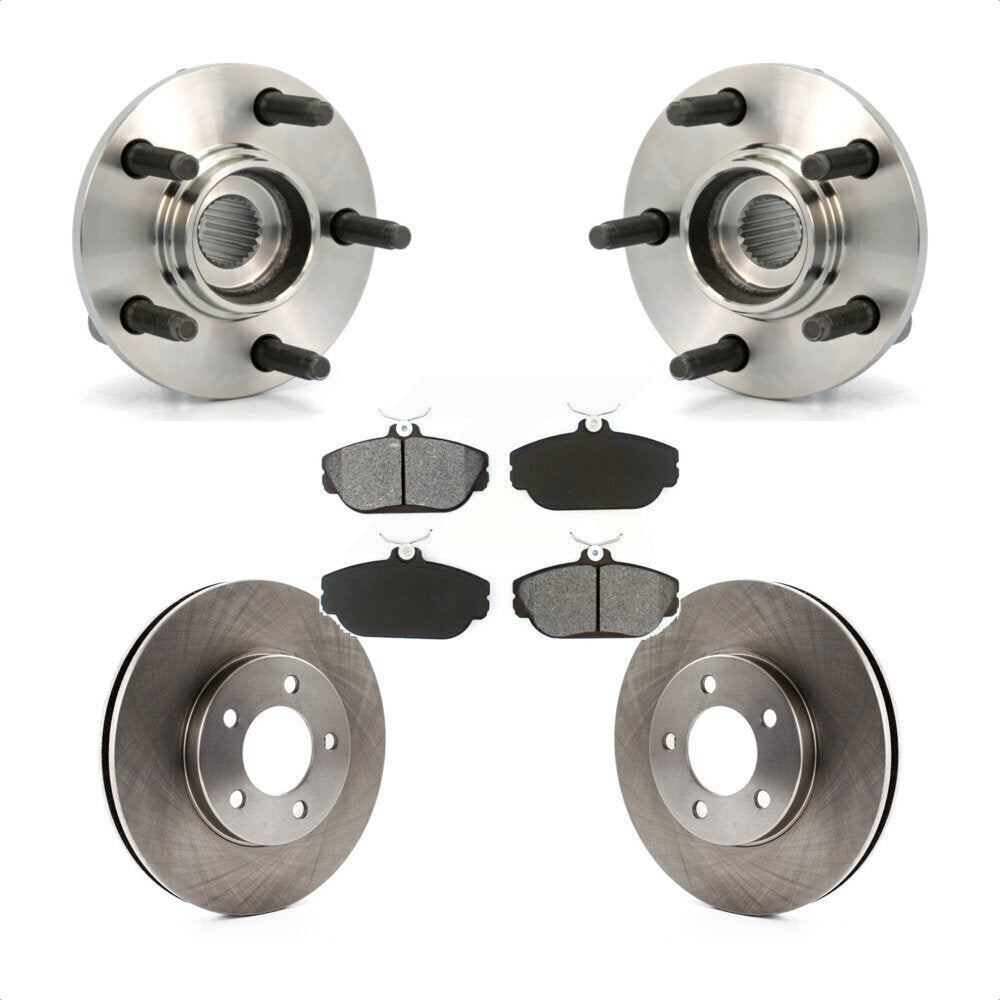 Hub Bearing Assembly Brake Rotor And Pad Front Kit For Ford Taurus Mercury Sable