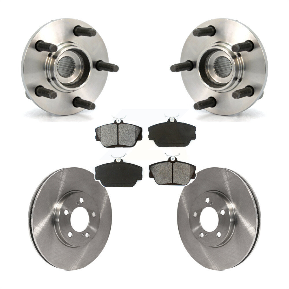 Hub Bearing Brake Rotor Pads Front Kit For Ford Taurus Lincoln Continental Sable