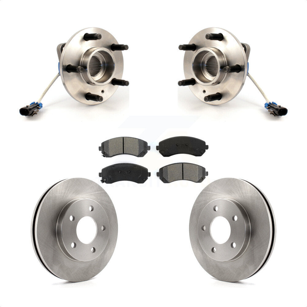 Hub Bearing Disc Brake Rotor & Pads Front Kit For Buick Rendezvous Pontiac Aztek