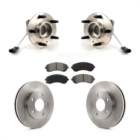 Hub Bearing Disc Brake Rotor & Pads Front Kit For Buick Rendezvous Pontiac Aztek
