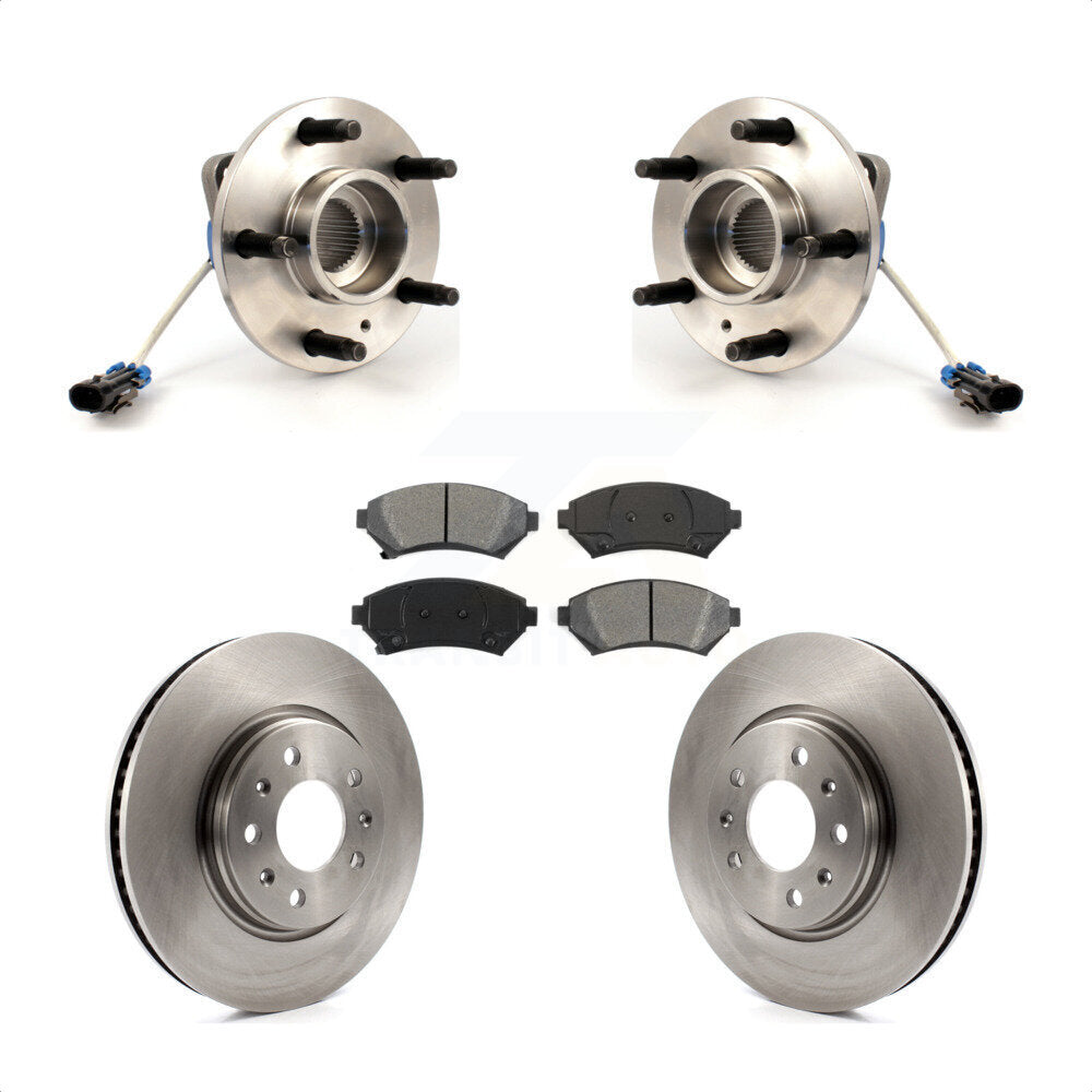 Hub Bearing Assembly Disc Brake Rotor & Pads Front Kit For 2003 Cadillac Seville