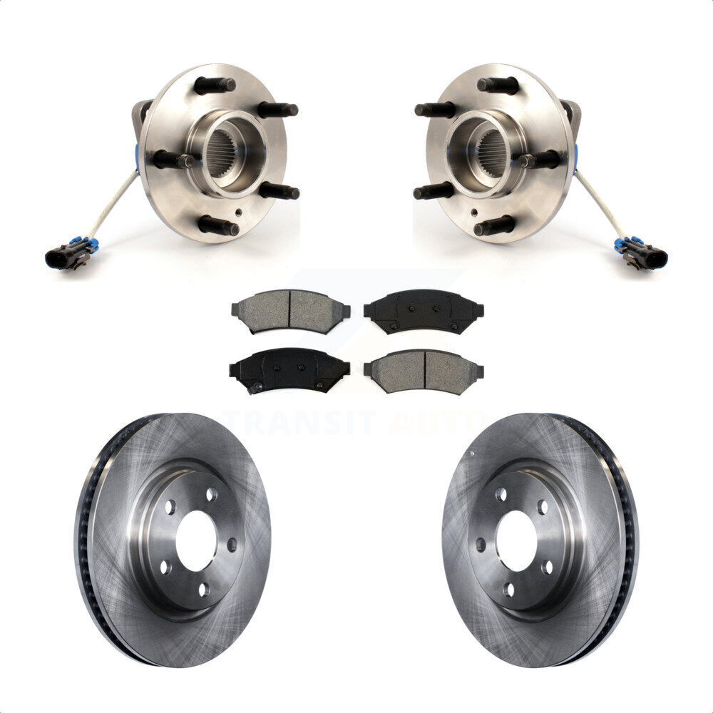 Hub Bearing Disc Brake Rotor Pad Front Kit For Buick Pontiac LaCrosse Grand Prix