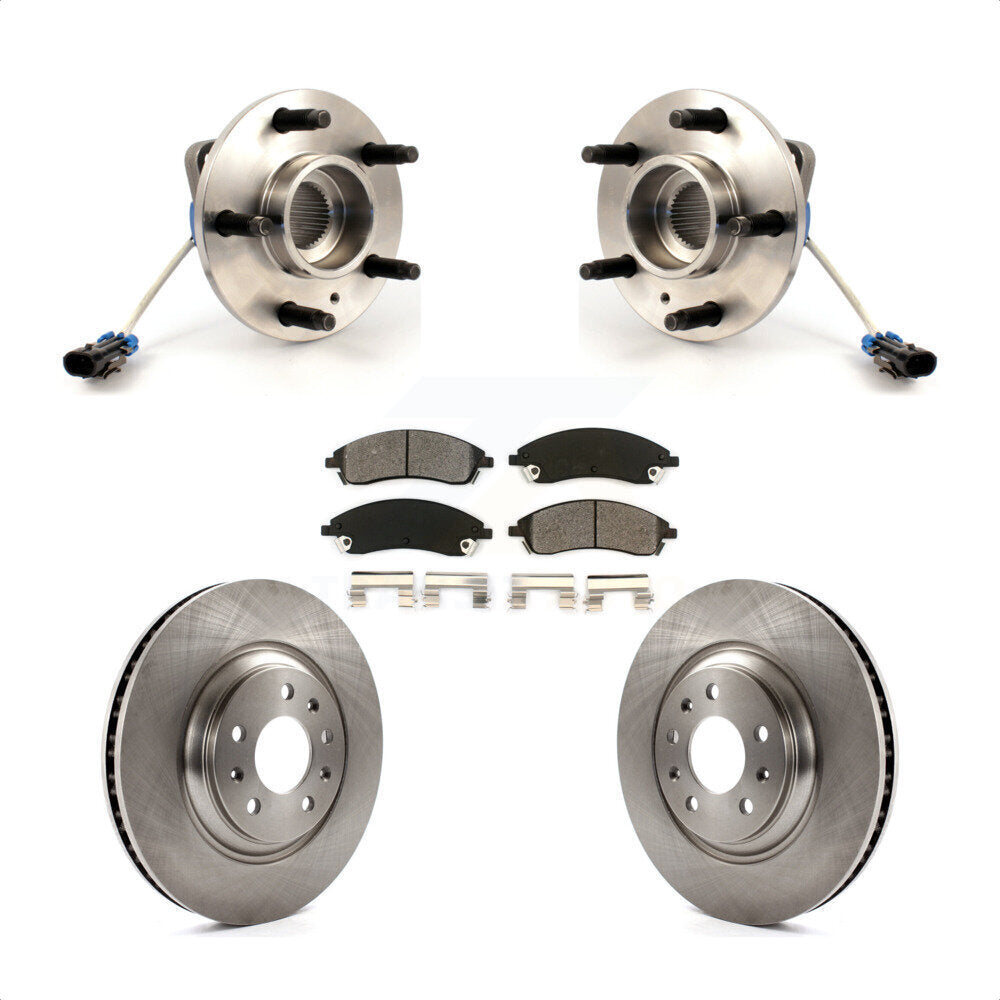 Hub Bearing Disc Brake Rotor Pads Front Kit For 2004-2005 Pontiac Bonneville GXP