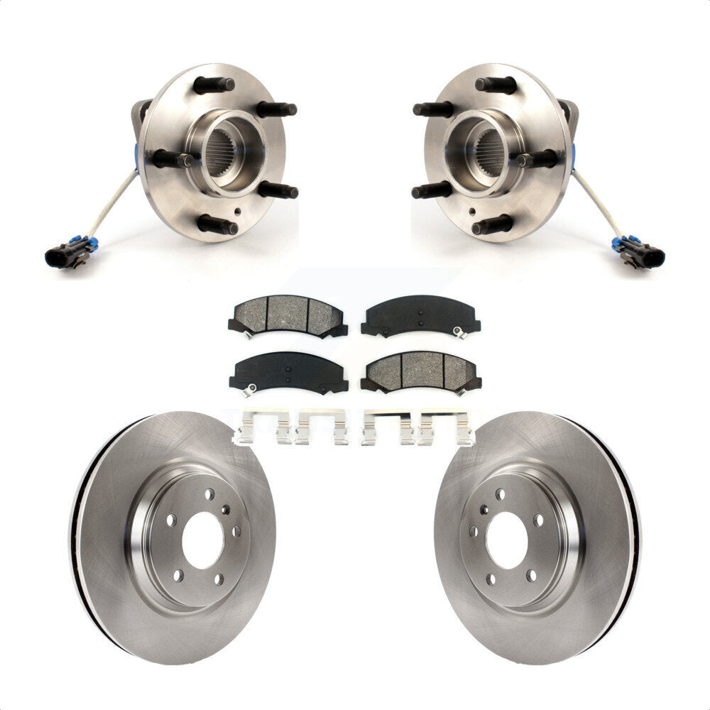 Hub Bearing Brake Rotor Pads Front Kit For Buick Lucerne Chevrolet Impala Allure
