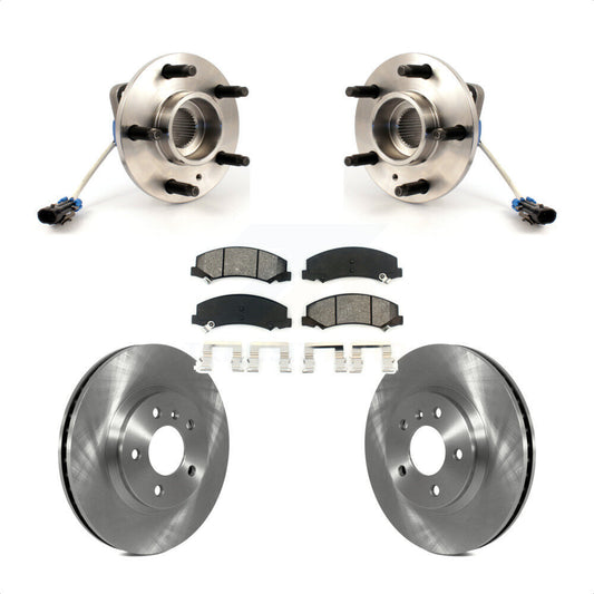 Hub Bearing Brake Rotor & Pad Front Kit For Chevrolet Impala Buick Lucerne Monte