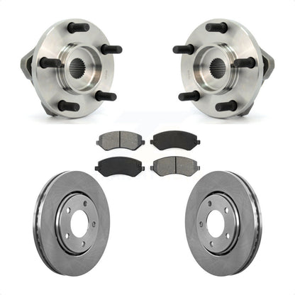 Hub Bearing Brake Rotor & Pads Front Kit For Dodge Caravan Grand Chrysler Town