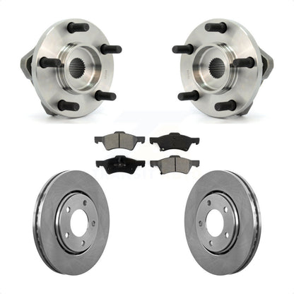Hub Bearing Disc Brake Rotor & Pads Front Kit For Dodge Caravan Chrysler Voyager