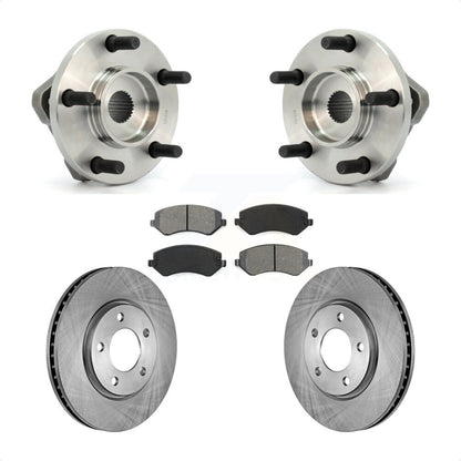 Hub Bearing Brake Rotor & Pad Front Kit For Dodge Grand Caravan Chrysler Voyager