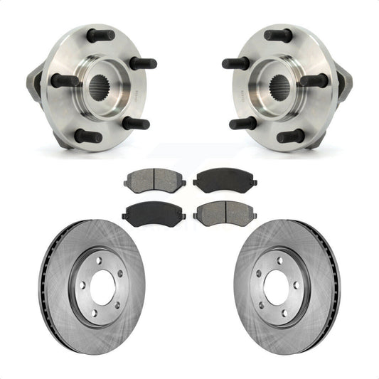 Hub Bearing Brake Rotor & Pad Front Kit For Dodge Grand Caravan Chrysler Voyager