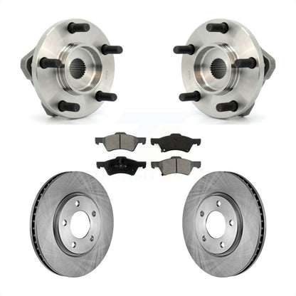 Hub Bearing Brake Rotor & Pads Front Kit For Dodge Grand Caravan Chrysler Town