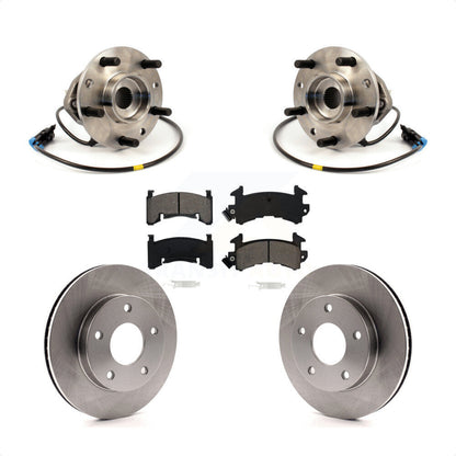 Hub Bearing Disc Brake Rotor Pad Front Kit For 1997 Chevrolet S10 GMC Sonoma 4WD