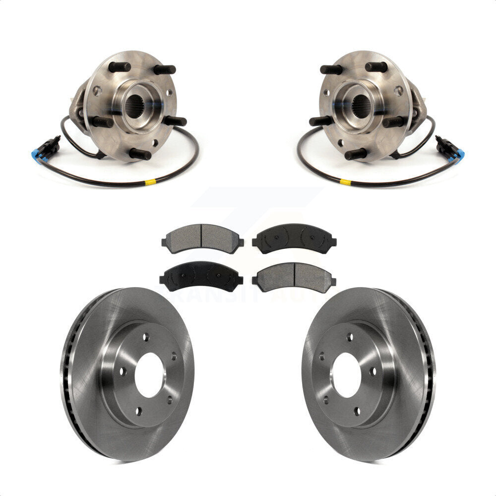 Hub Bearing Brake Rotor Pads Front Kit For Chevrolet GMC Blazer S10 Jimmy Sonoma