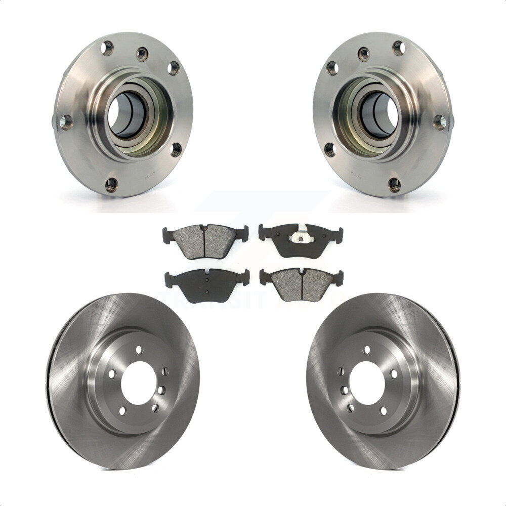 Hub Bearing Assembly Disc Brake Rotors And Pads Front Kit For BMW 330Ci Z4 330i