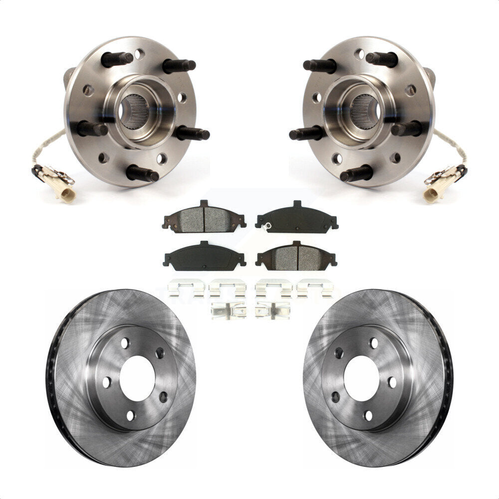 Hub Bearing Disc Brake Rotor Pad Front Kit For Pontiac Grand Am Chevrolet Malibu
