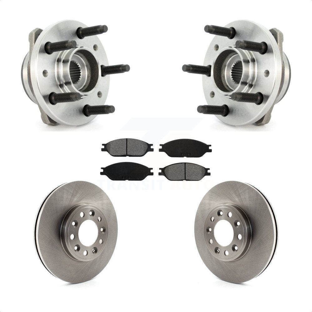 Hub Bearing Assembly Disc Brake Rotor Pads Front Kit For 1999-2003 Ford Windstar