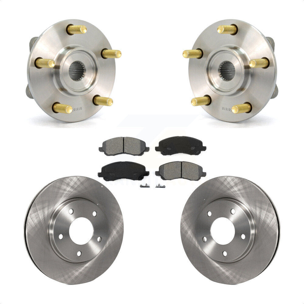 Hub Bearing Brake Rotor & Pads Front Kit For Chrysler Sebring Mitsubishi Eclipse