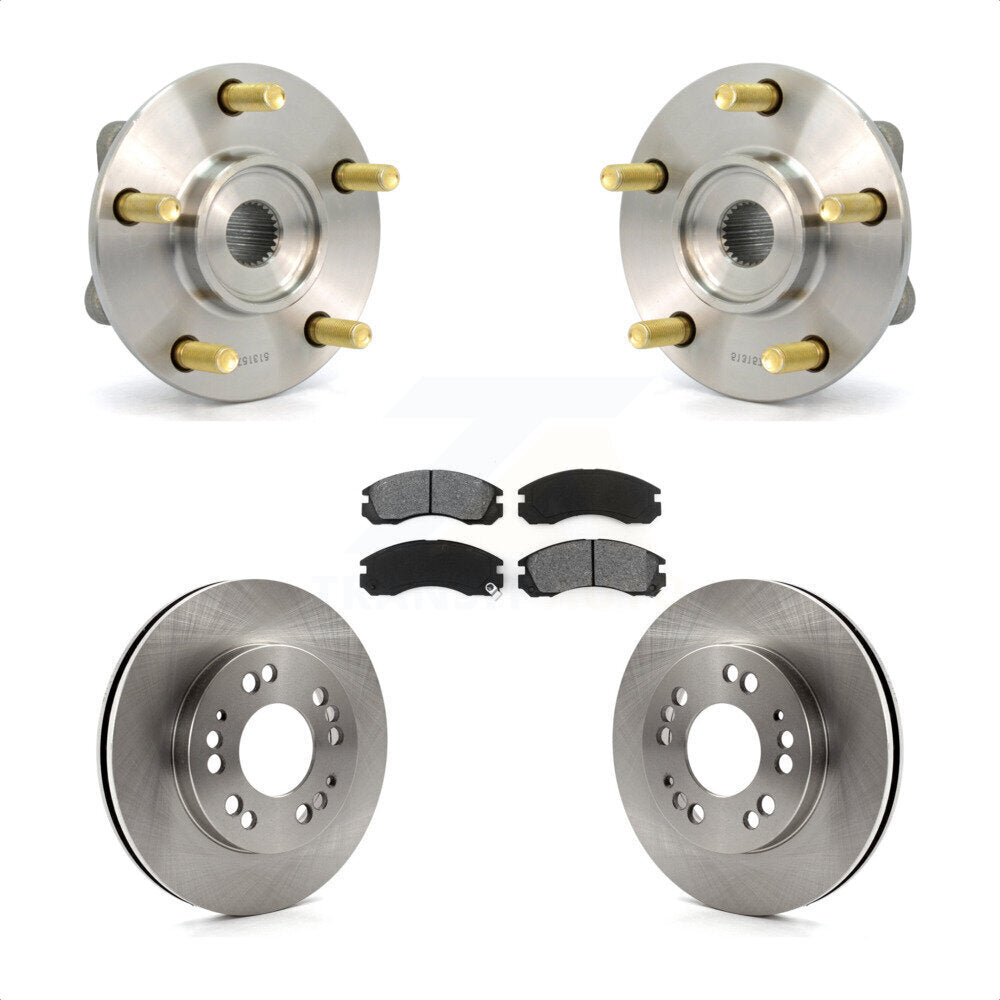 Hub Bearing Assembly Disc Brake Rotor And Pad Front Kit For 1998 Eagle Talon AWD