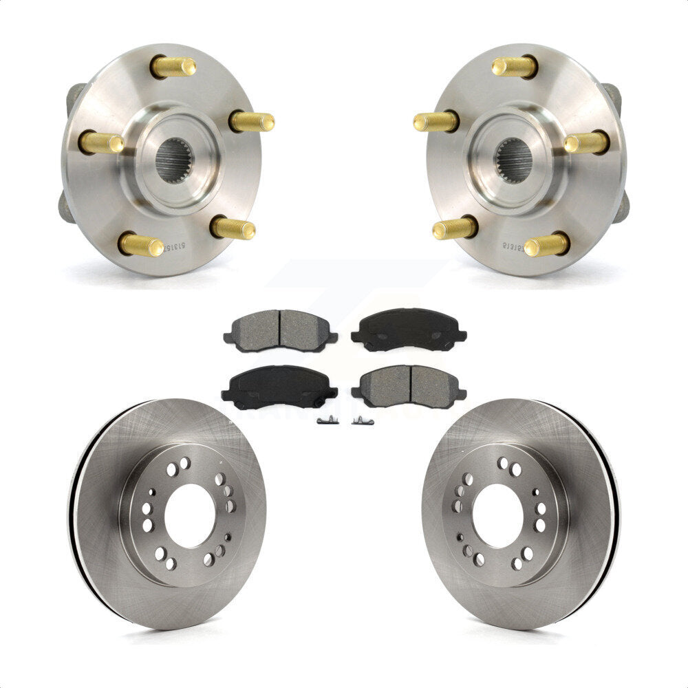 Hub Bearing Brake Rotor & Pads Front Kit For 2001 Mitsubishi Eclipse Galant 2.4L