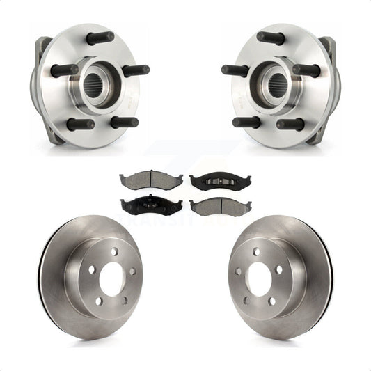 Hub Bearing Assembly Brake Rotor And Pad Front Kit For Jeep Wrangler Cherokee TJ