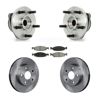 Hub Bearing Assembly Disc Brake Rotor And Pads Front Kit For Jeep Grand Cherokee