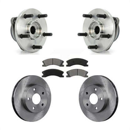Hub Bearing Assembly Disc Brake Rotor And Pads Front Kit For Jeep Grand Cherokee
