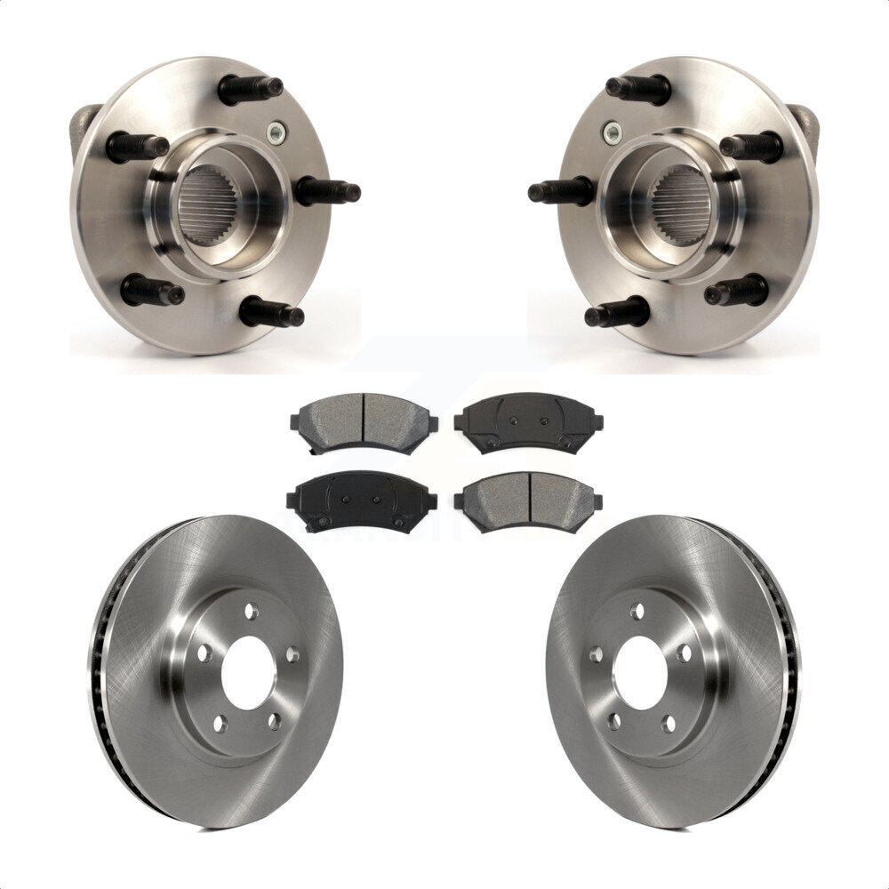 Hub Bearing Brake Rotor & Pad Front Kit For Chevrolet Impala Monte Carlo Non-ABS