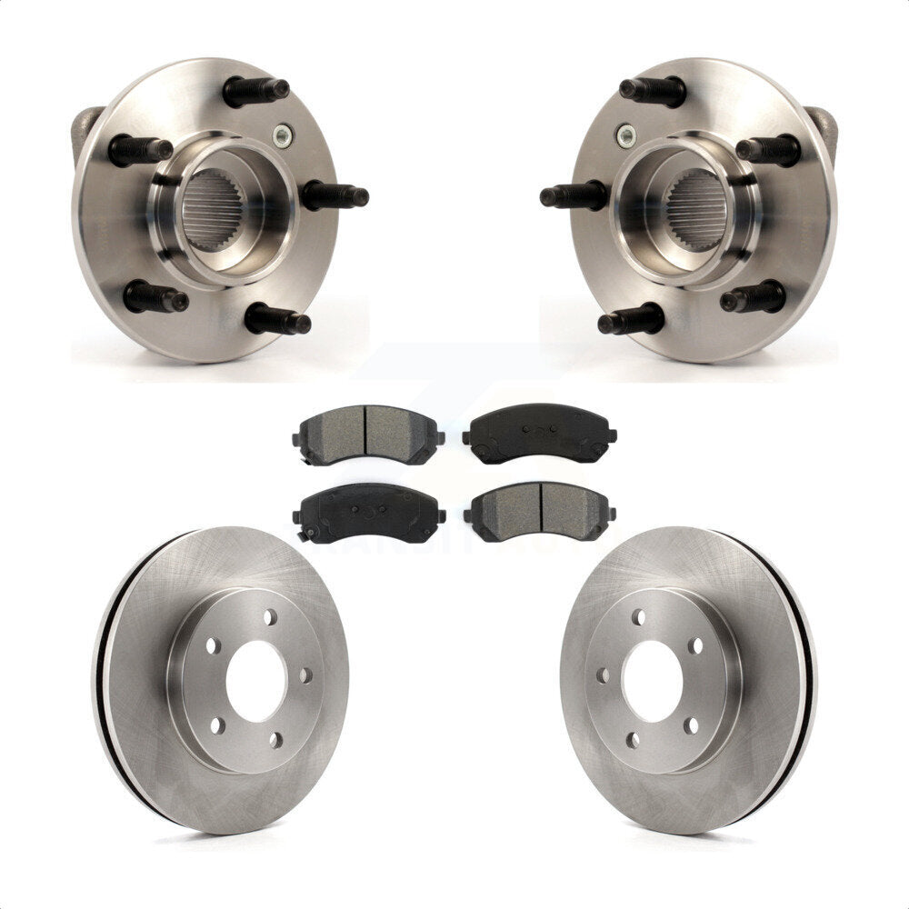 Hub Bearing Disc Brake Rotor & Pads Front Kit For Buick Rendezvous Pontiac Aztek