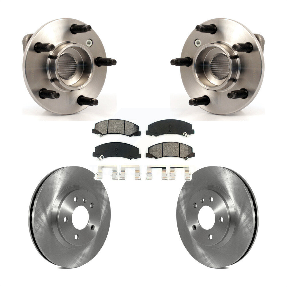Hub Bearing Brake Rotor & Pad Front Kit For Chevrolet Impala Monte Carlo Non-ABS