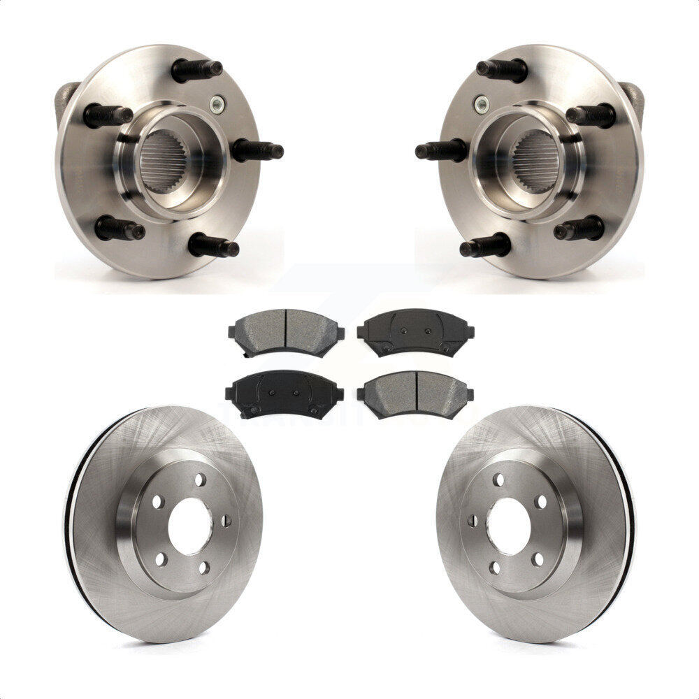 Hub Bearing Brake Rotor & Pad Front Kit For Chevrolet Impala Monte Carlo Non-ABS