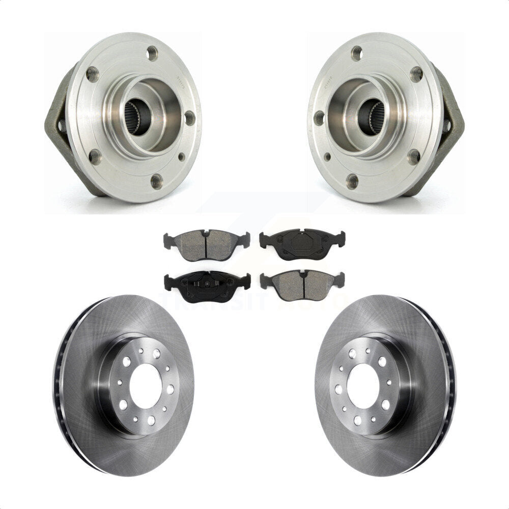 Hub Bearing Assembly Brake Rotor & Pad Front Kit For 1999-2000 Volvo S70 V70 C70