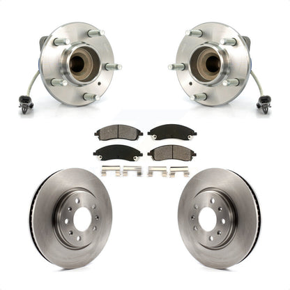 Hub Bearing Assembly Brake Rotor & Pad Front Kit For 2006-2007 Cadillac CTS Base