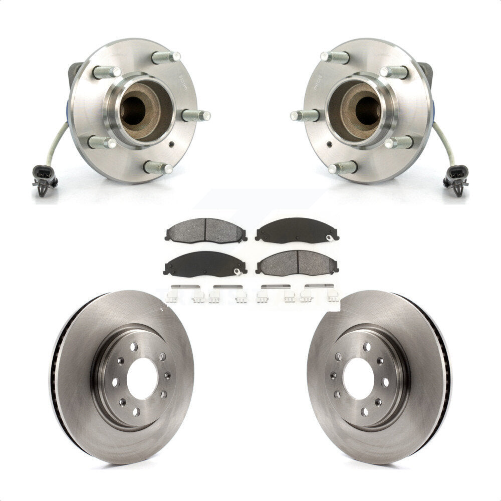 Hub Bearing Brake Rotor And Pad Front Kit For Cadillac CTS With Sport Suspension