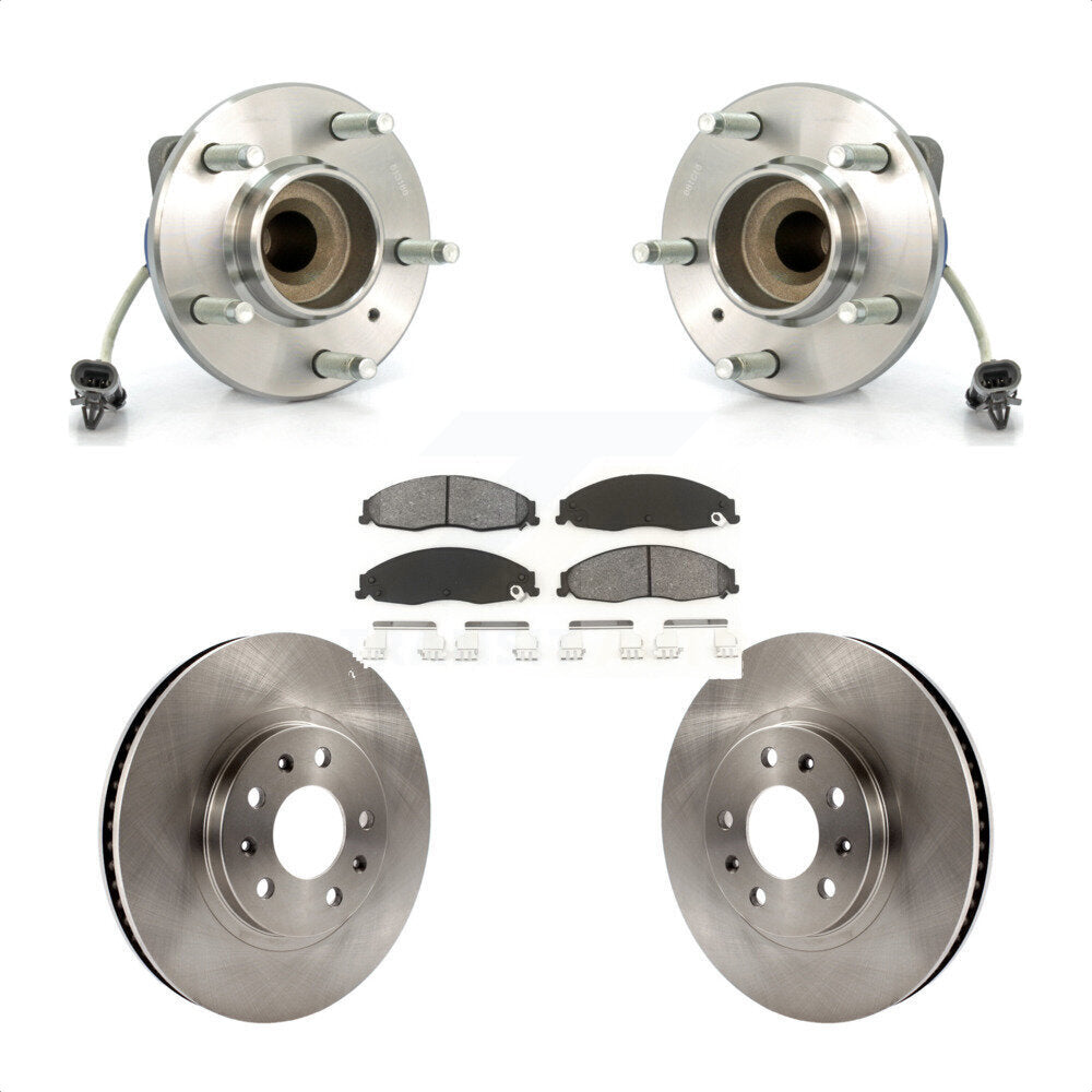 Hub Bearing Brake Rotor Pads Front Kit For Cadillac CTS With Standard Suspension