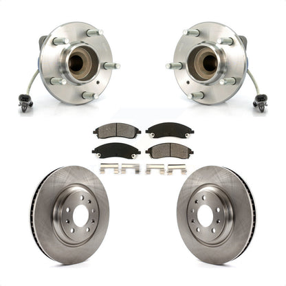 Hub Bearing Assembly Brake Rotor & Pad Front Kit For 2006-2007 Cadillac CTS Base