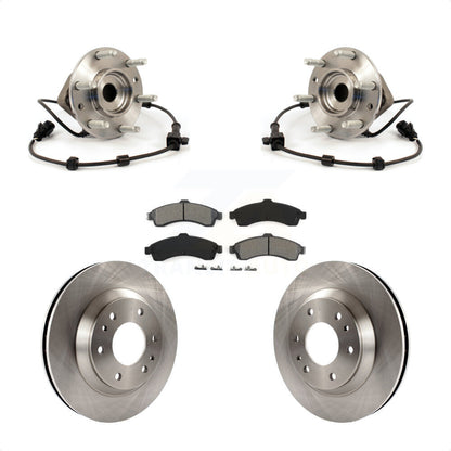 Hub Bearing Brake Rotor Pads Front Kit For GMC Envoy Chevrolet Trailblazer Buick