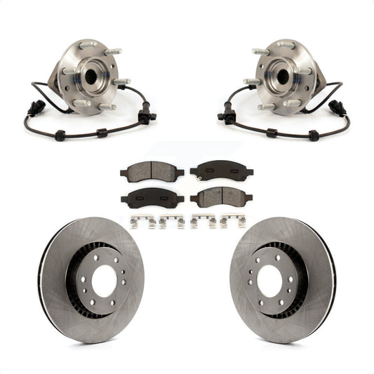 Hub Bearing Brake Rotor Pad Front Kit For Chevrolet Trailblazer GMC Envoy XL EXT