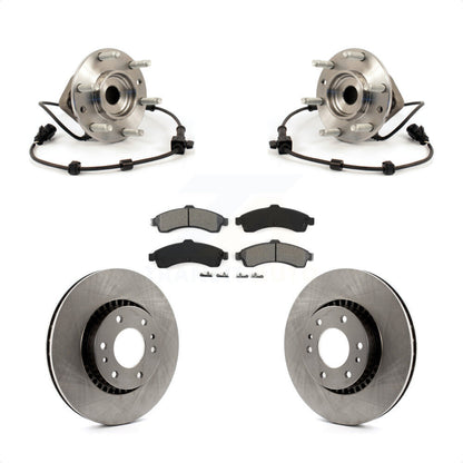 Hub Bearing Brake Rotor Pad Front Kit For Chevrolet GMC Trailblazer Envoy XL EXT