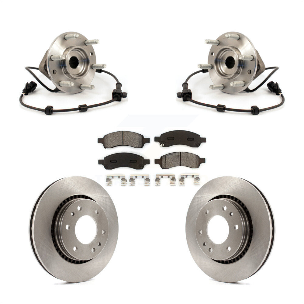 Hub Bearing Brake Rotor Pads Front Kit For Chevrolet Trailblazer GMC Envoy Buick