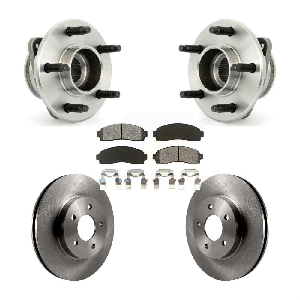 Hub Bearing Brake Rotor & Pad Front Kit For Saturn Vue Pontiac Torrent Chevrolet