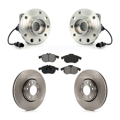 Hub Bearing Assembly Disc Brake Rotors And Pads Front Kit For Saab 9-3