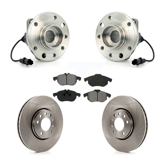 Hub Bearing Assembly Disc Brake Rotors And Pads Front Kit For Saab 9-3