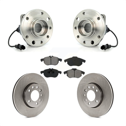 Hub Bearing Assembly Disc Brake Rotors And Pads Front Kit For Saab 9-3