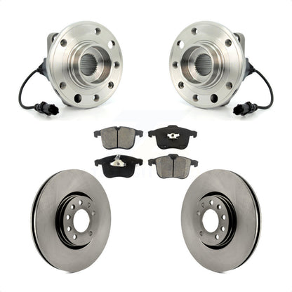 Hub Bearing Assembly Disc Brake Rotors And Pads Front Kit For Saab 9-3