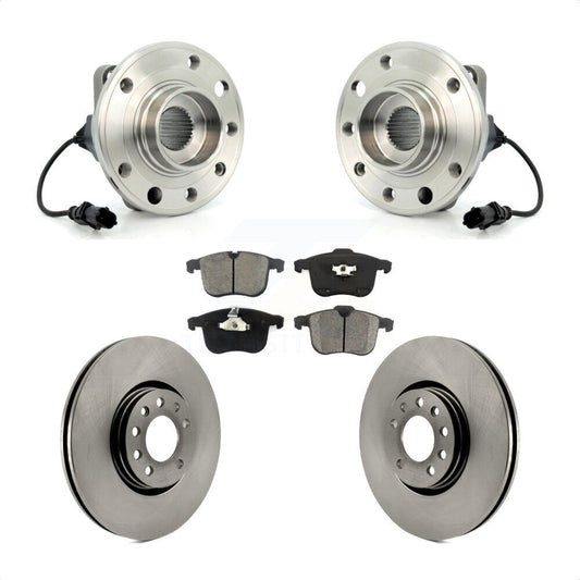 Hub Bearing Assembly Disc Brake Rotors And Pads Front Kit For Saab 9-3