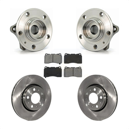 Hub Bearing Assembly Disc Brake Rotor & Pads Front Kit For 2005-2007 Volvo V70 R