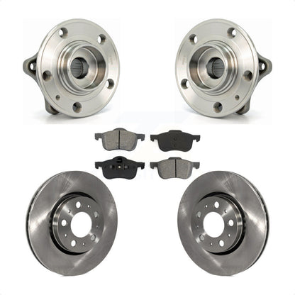 Hub Bearing Assembly Disc Brake Rotor & Pad Front Kit For Volvo S60 XC70 V70 S80