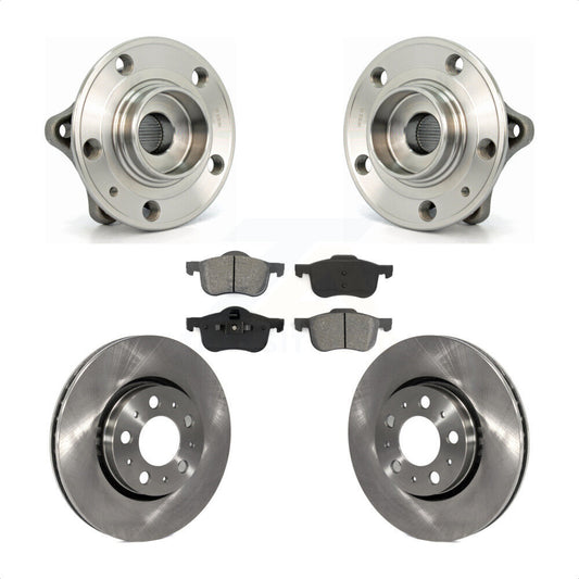 Hub Bearing Assembly Disc Brake Rotor & Pad Front Kit For Volvo S60 XC70 V70 S80